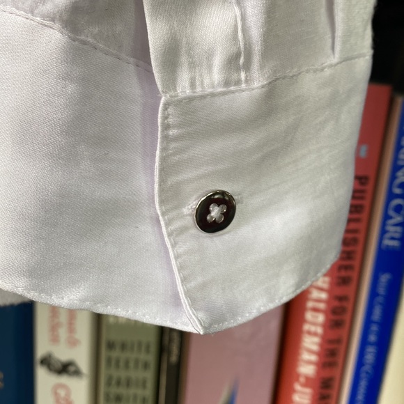 Kenneth Cole white long sleeved blouse - Picture 6 of 7